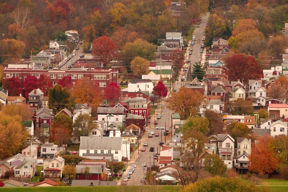 Photo of small town main street