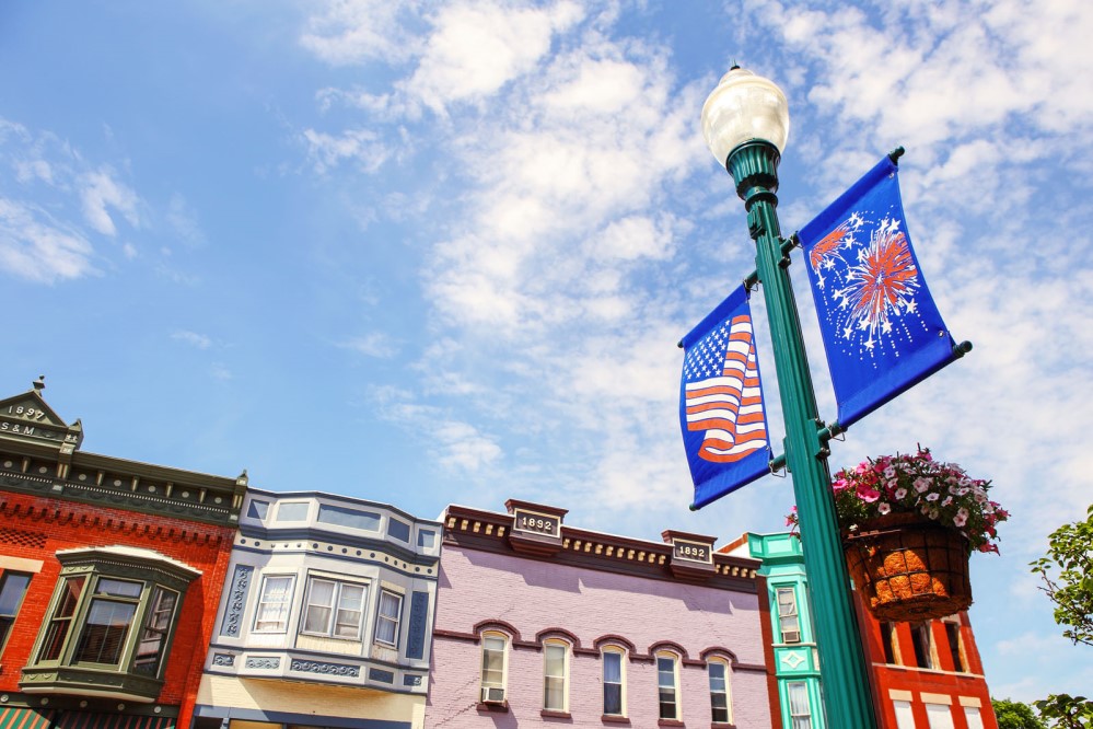 Photo of small town storefronts