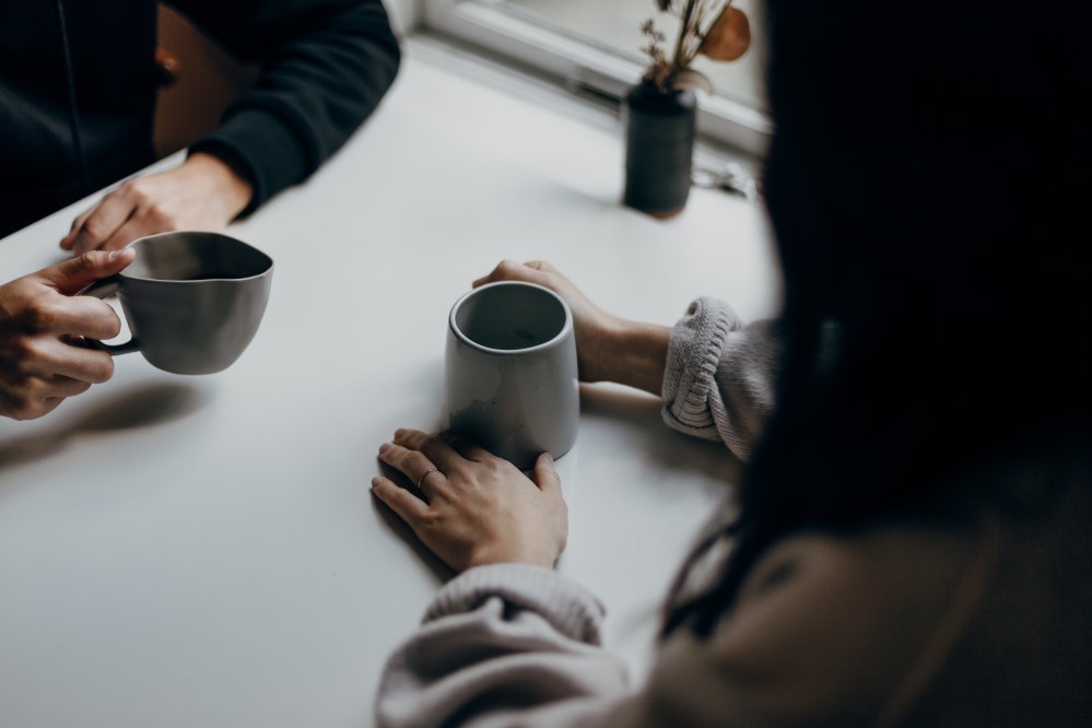 Image of people having coffee