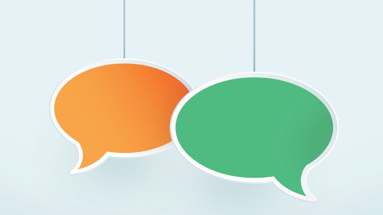 Image of two speech bubbles