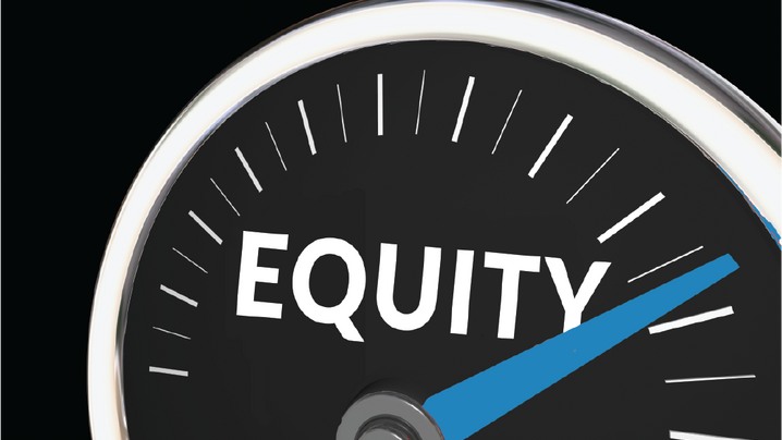 Illustration of a meter gauge about equity