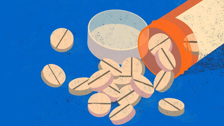 Illustration of pill bottle