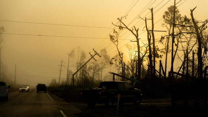 Image of broken power lines