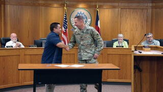 Fountain and Fort Carson leadership sign a new 10-year intergovernmental support agreement in 2021.