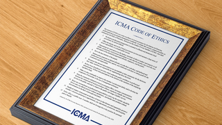 framed ICMA Code of Ethics